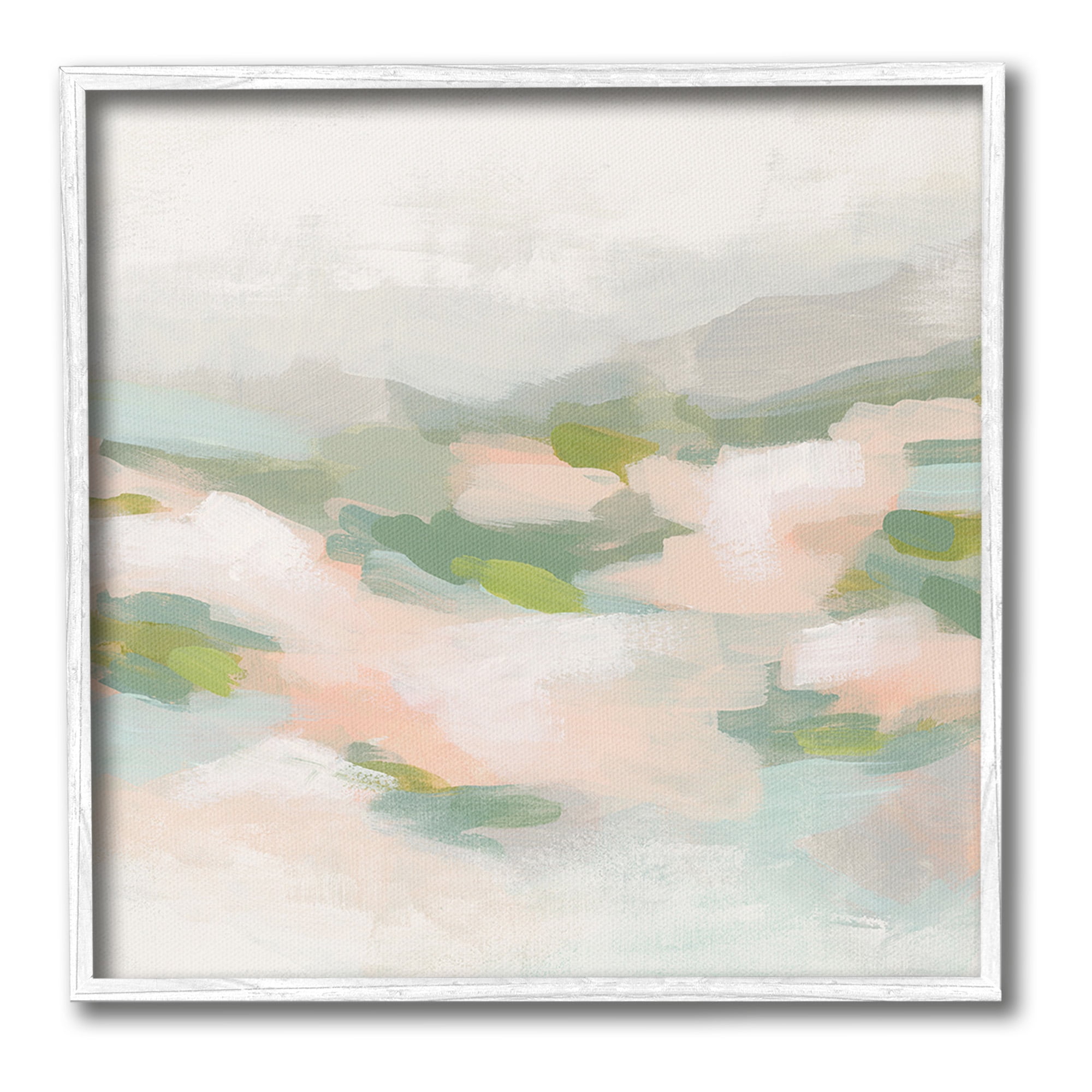 Stupell Industries Pastel Nature Landscape Abstract Painting White Framed Art Print Wall Art, 12 x 12