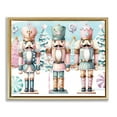 thumbnail image 1 of Stupell Industries Pastel Nutcracker Trio Holiday Painting Gold Floater Framed Art Print Wall Art, 31 x 25, 1 of 9
