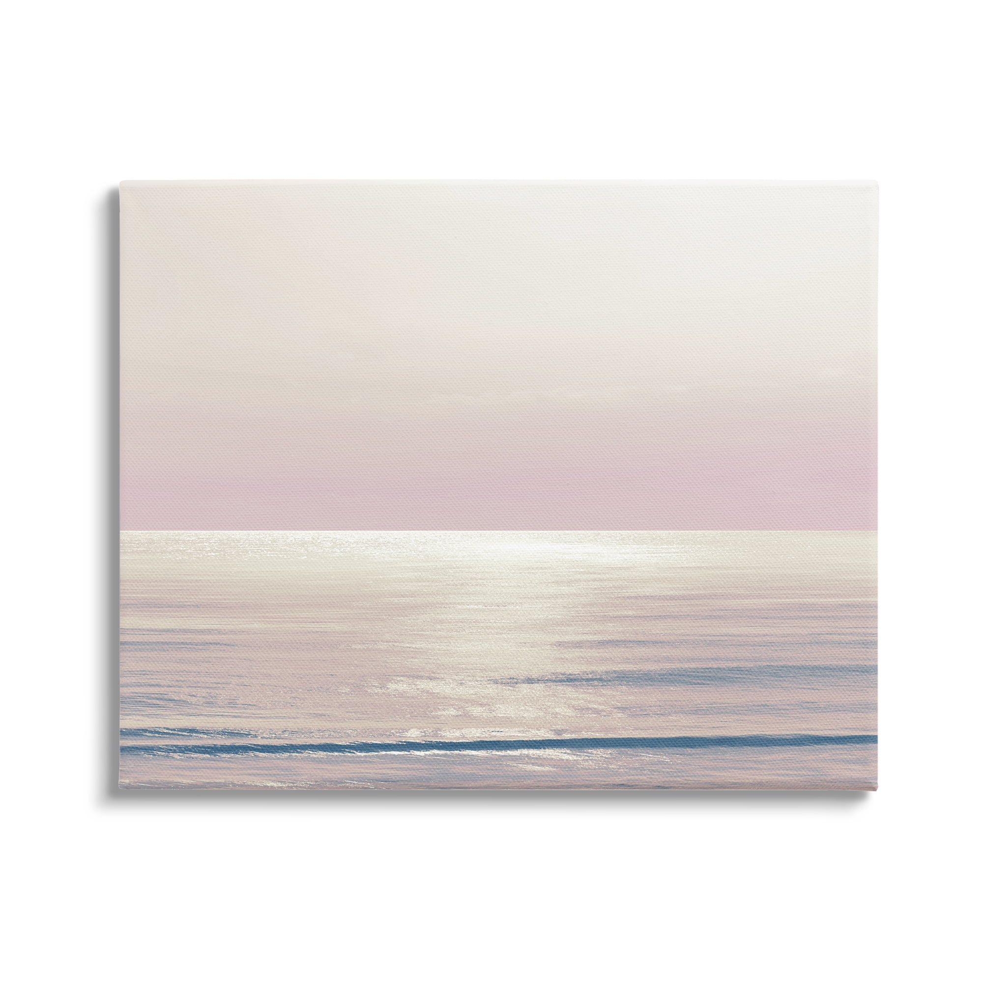 Stupell Industries Pastel Ocean Horizon Landscape Photography Gallery Wrapped Canvas Art Print Wall Art, 30 x 24