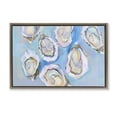 thumbnail image 1 of Stupell Industries Pastel Oysters on Blue Animals Painting Brown Floater Framed Canvas Art Print Wall Art, 25 x 17, 1 of 10