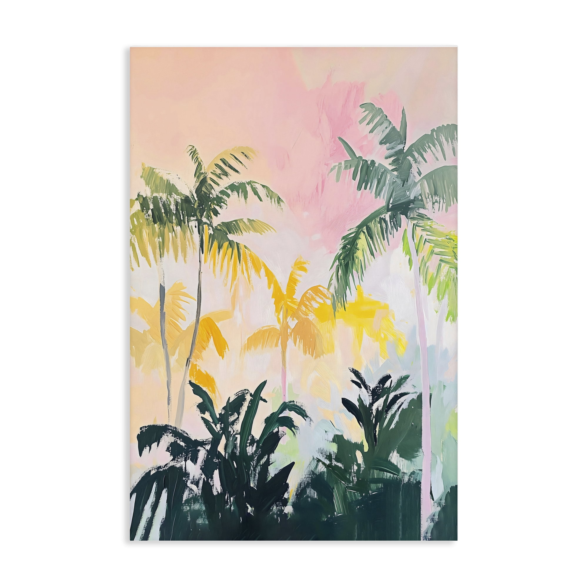 Stupell Industries Pastel Palms in Morning Glow Canvas Wall Art, design by The Prints Vibe