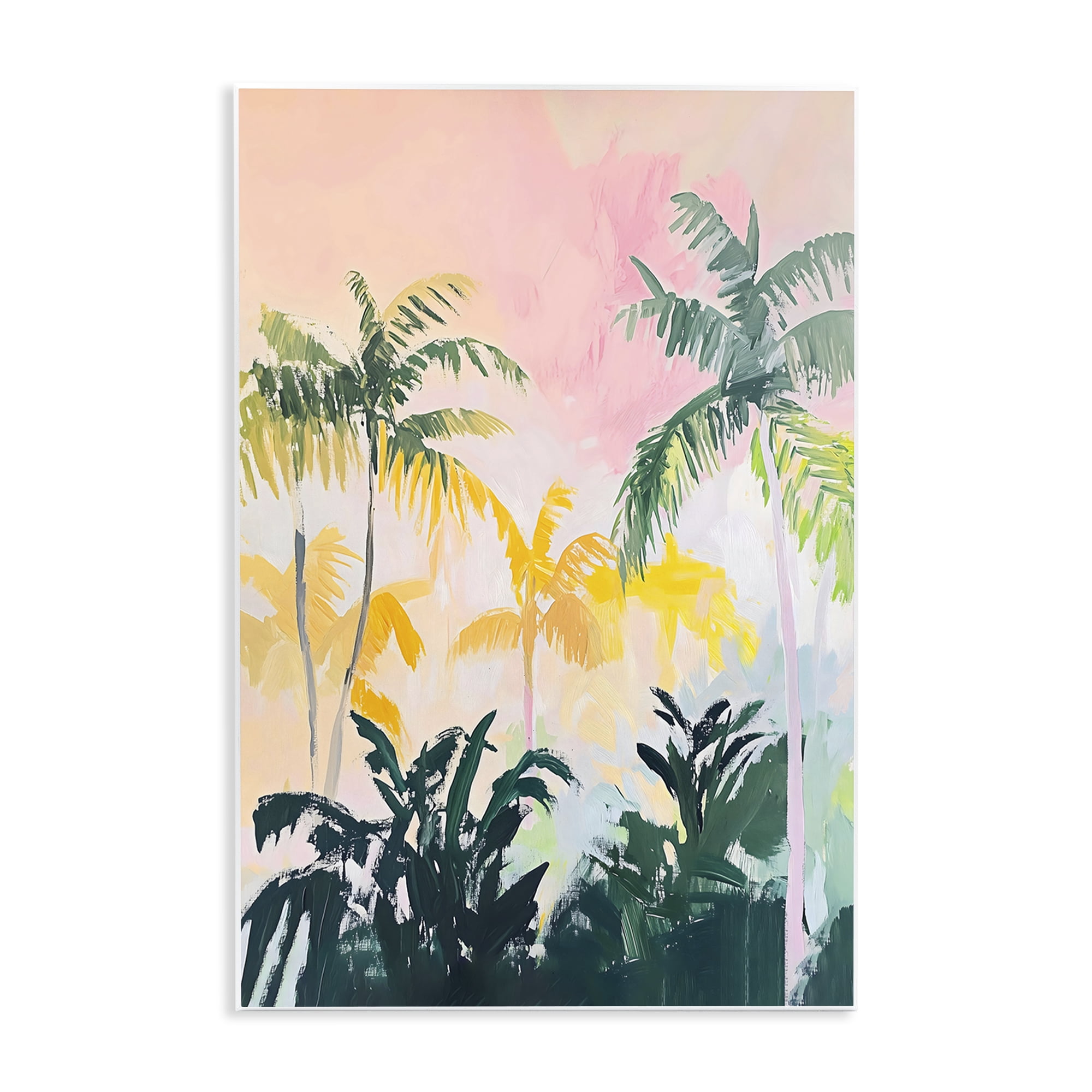 Stupell Industries Pastel Palms in Morning Glow Wall Plaque Art, design by The Prints Vibe
