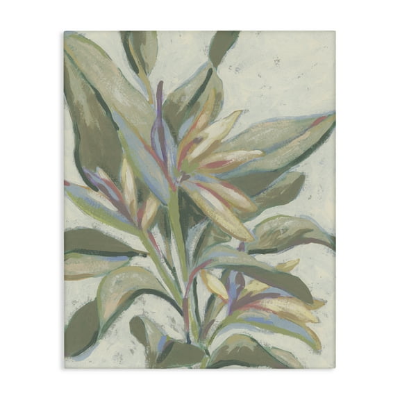 Stupell Industries Pastel Paradise Leaves Canvas Wall Art design by June Erica Vess, 20 x 16