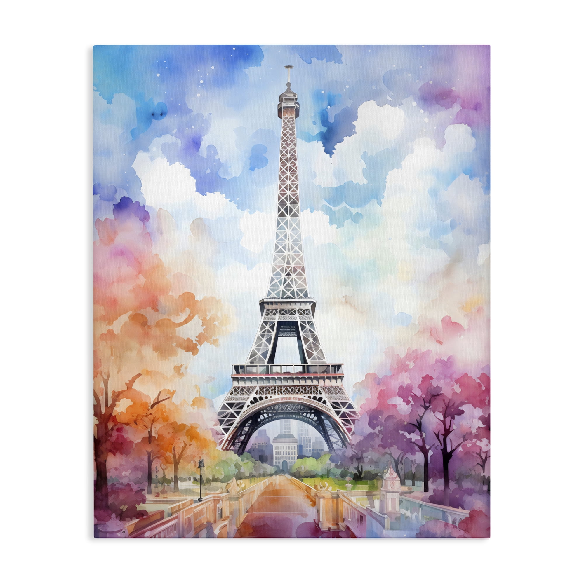 Stupell Industries Pastel Paris Springtime Tower Canvas Wall Art, design by Creative Studio