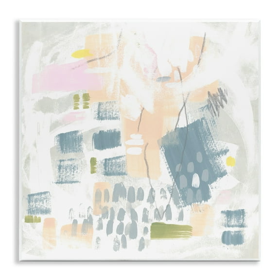 Stupell Industries Pastel Patterned Expression Abstract Painting Unframed Art Print Wall Art, 12 x 12