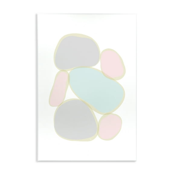 Stupell Industries Pastel Pebble Shapes Abstract Painting Unframed Art Print Wall Art, 10 x 15