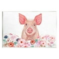 thumbnail image 1 of Stupell Industries Pastel Piglet & Florals Animals & Insects Painting Unframed Art Print Wall Art, 15 x 10, 1 of 7