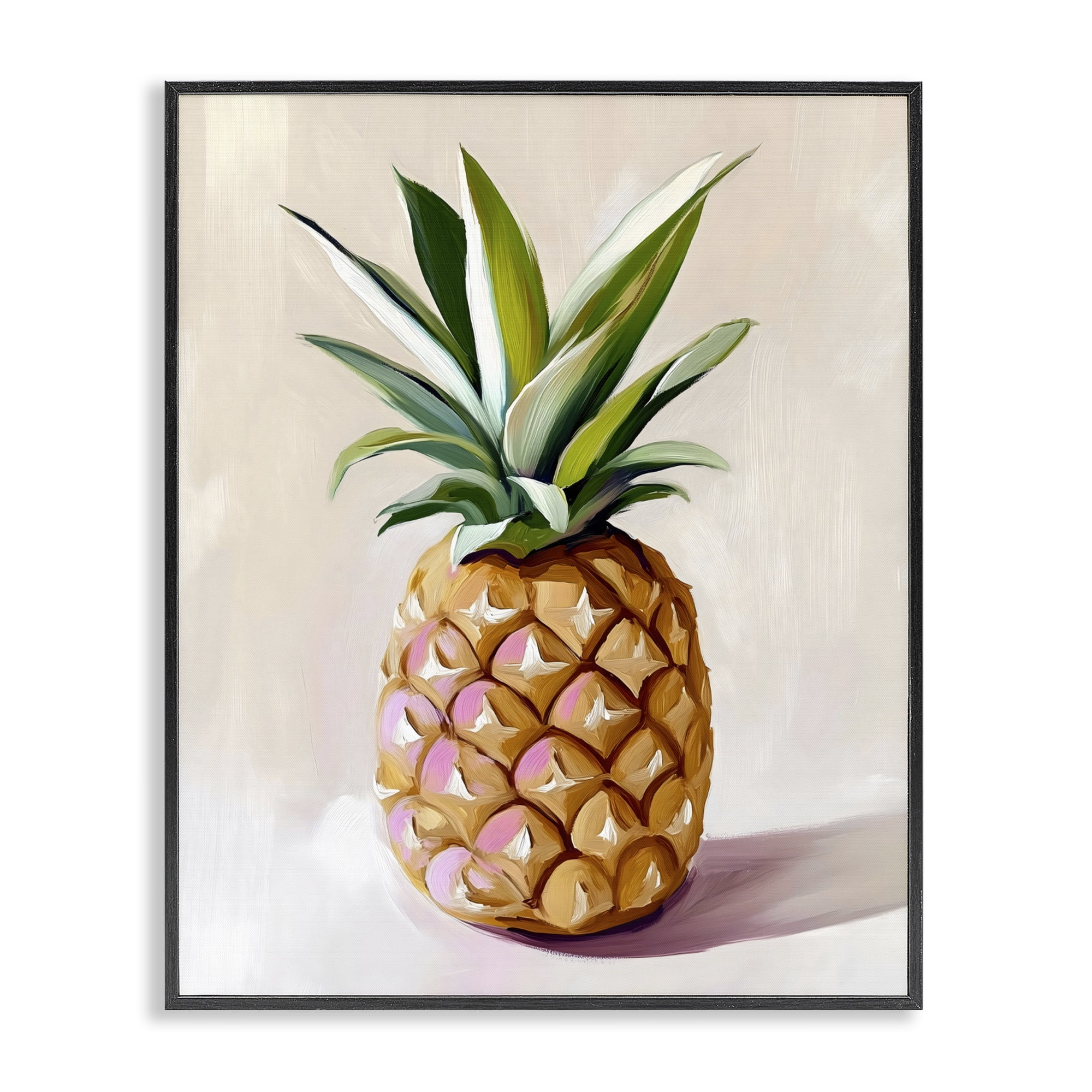 Stupell Industries Pastel Pineapple Tropical Fruit Black Framed Giclee Art, design by The Prints Vibe