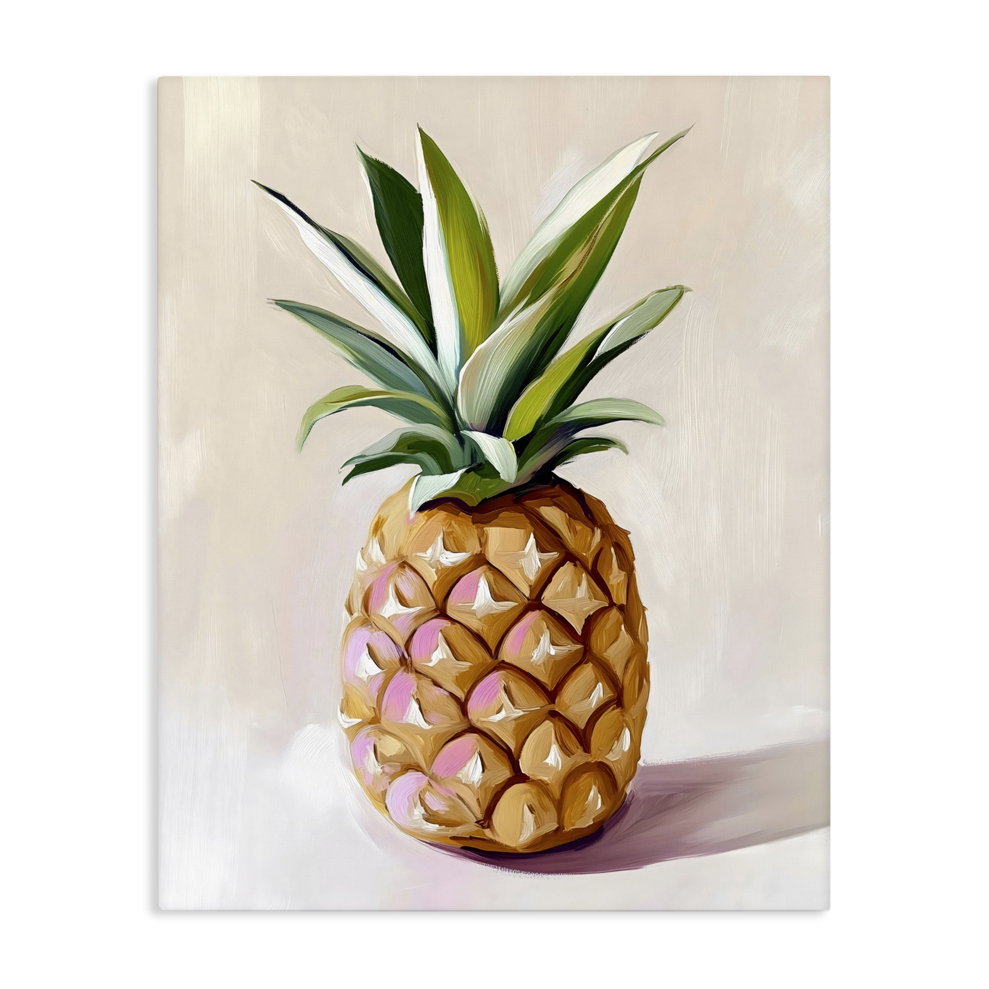 Stupell Industries Pastel Pineapple Tropical Fruit Canvas Wall Art, design by The Prints Vibe