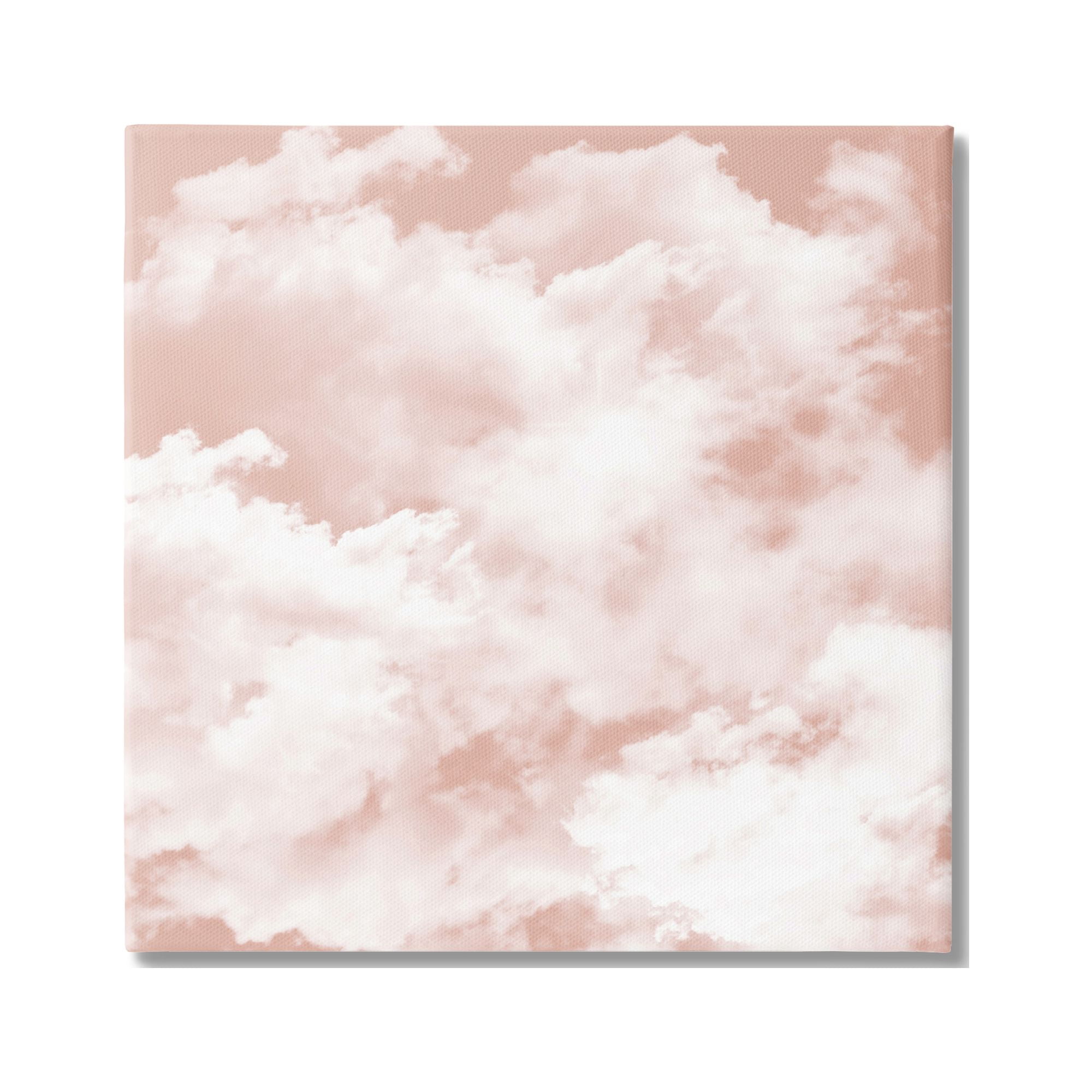 Stupell Industries Pastel Pink Clouds Nature Painting Gallery Wrapped Canvas Print Wall Art, 36 x 36