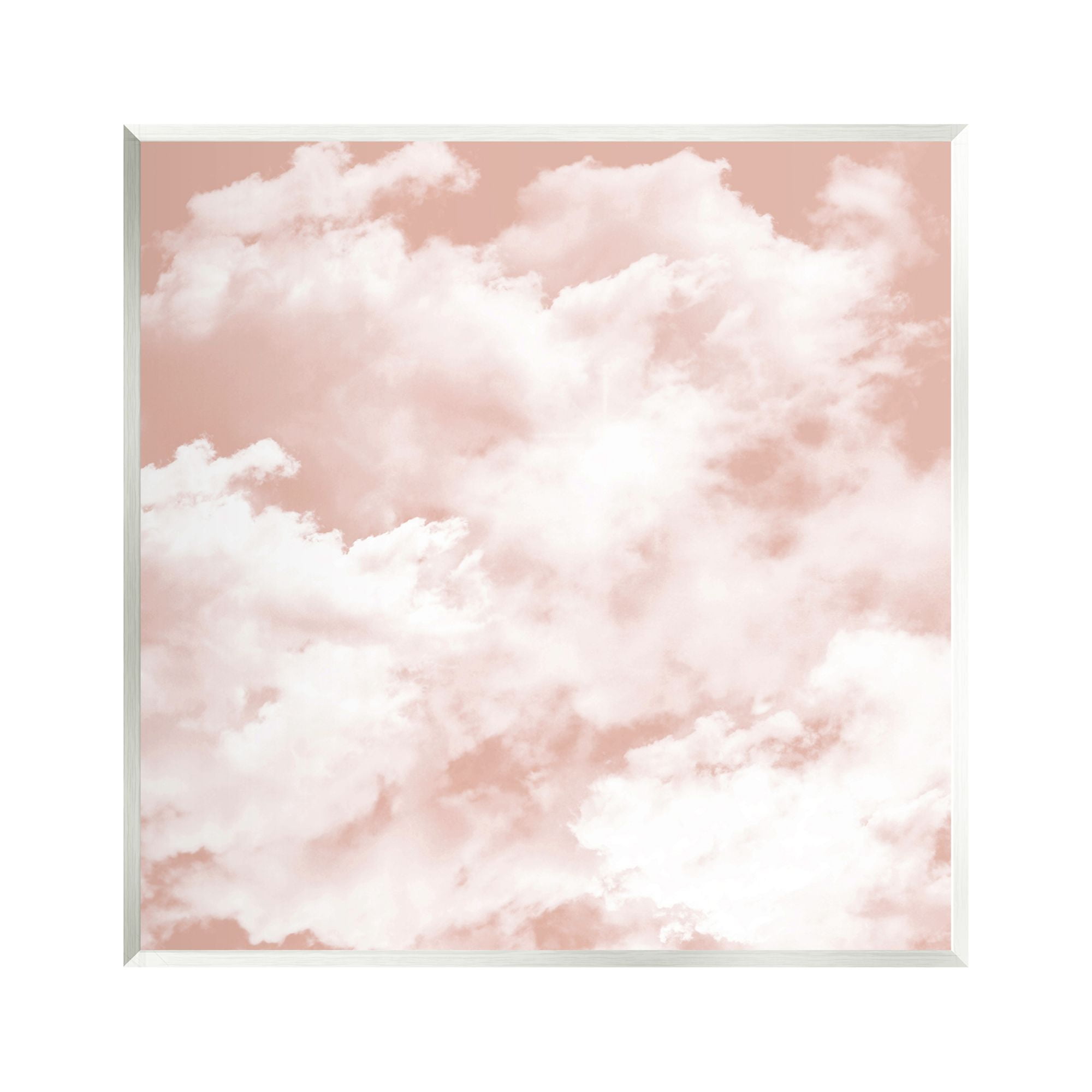 Pastel Pink Clouds MDF Wood Wall Art Plaque