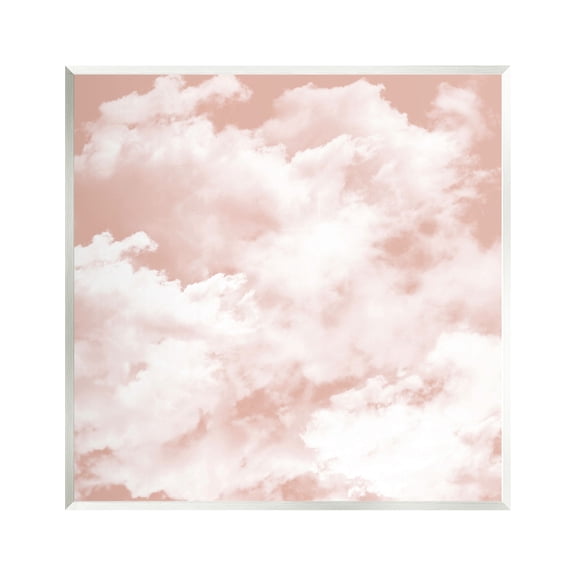 Stupell Industries Pastel Pink Clouds Nature Painting Unframed Art Print Wall Art, 12 x 12