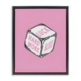 thumbnail image 1 of Stupell Industries Pastel Pink Lucky Dice Entertainment Painting Black Floater Framed Canvas Art Print Wall Art, 17 x 21, 1 of 10