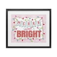 thumbnail image 1 of Stupell Industries Pastel Pink Merry & Bright Black Framed Print Under Glass design by Nicole Tamarin, 13 x 16, 1 of 10