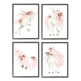 thumbnail image 1 of Stupell Industries Pastel Pink Unicorns Fairy Tales & Fantasy Painting Black Framed Art Print Wall Art, 11 x 14, 1 of 10
