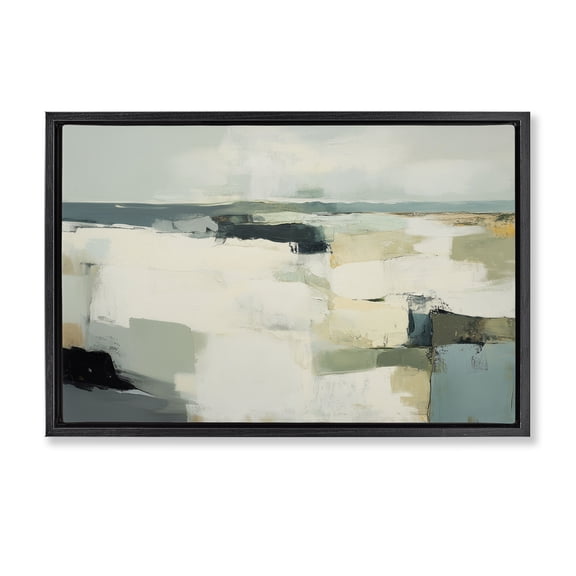 Stupell Industries Pastel Plains Illusion Black Framed Floater Canvas Wall Art design by Irena Orlov, 21 x 31