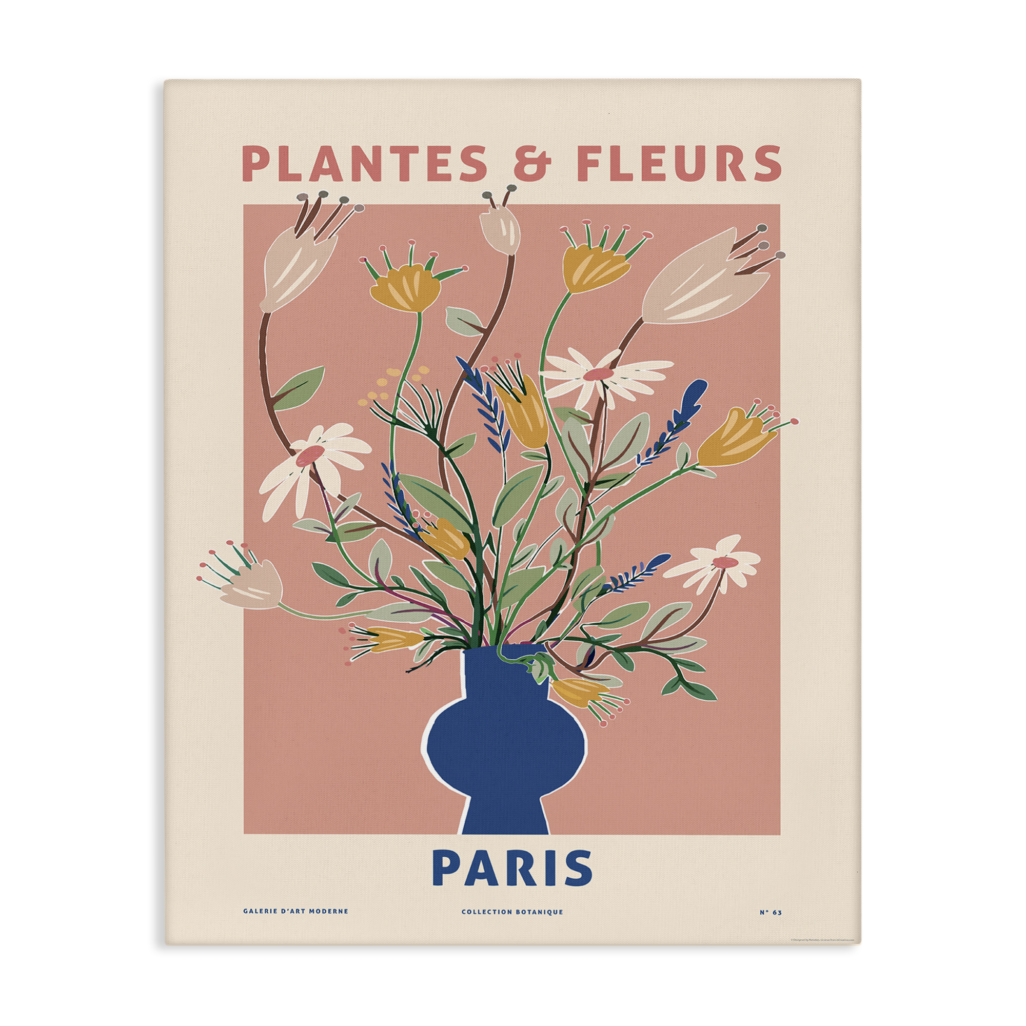 Stupell Industries Pastel Plantes & Fleurs Plants & Flowers Painting Wrapped Canvas Art Print Wall Art, 16 x 20