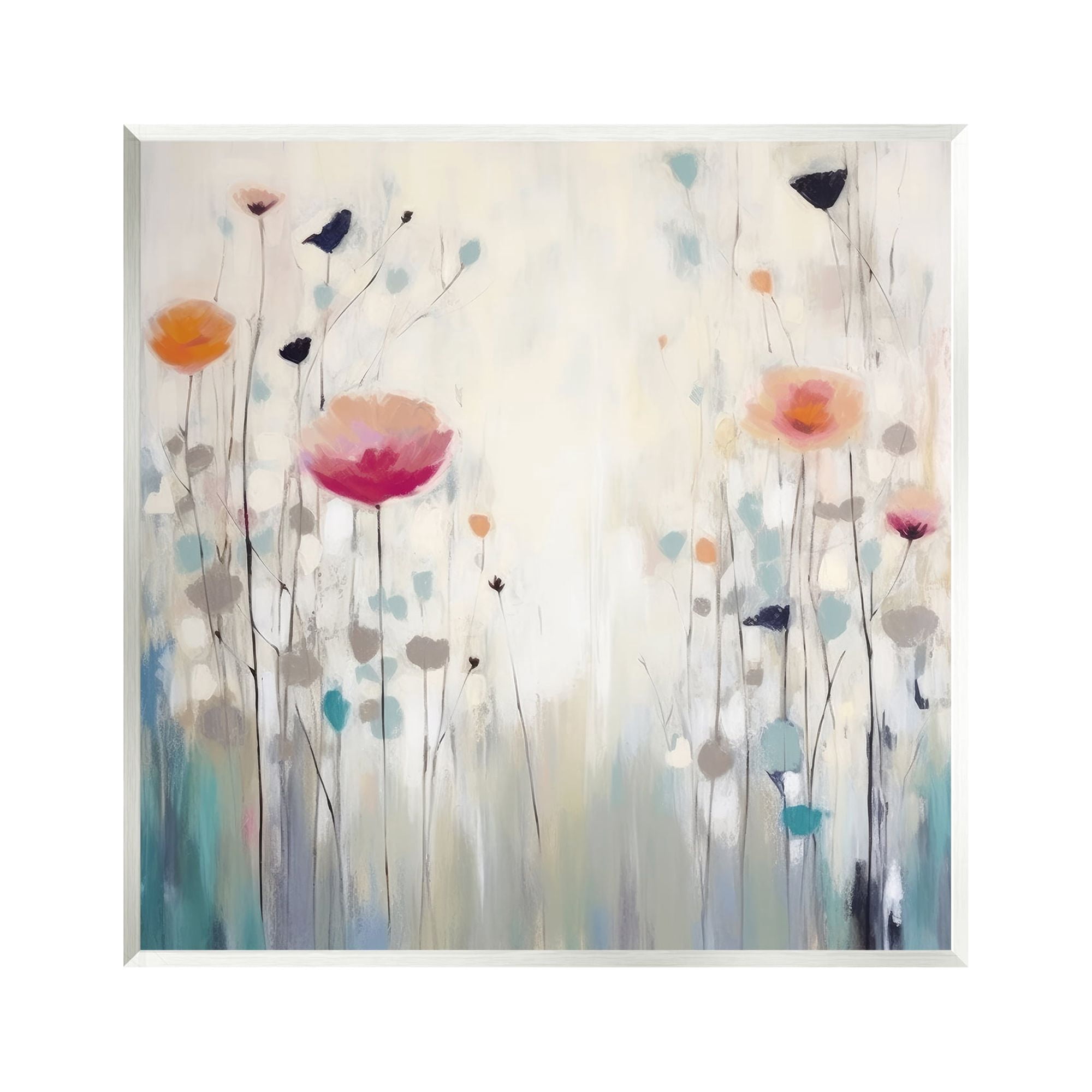 Stupell Industries Pastel Poppies Painting Botanical & Floral Painting Unframed Art Print Wall Art, 12 x 12