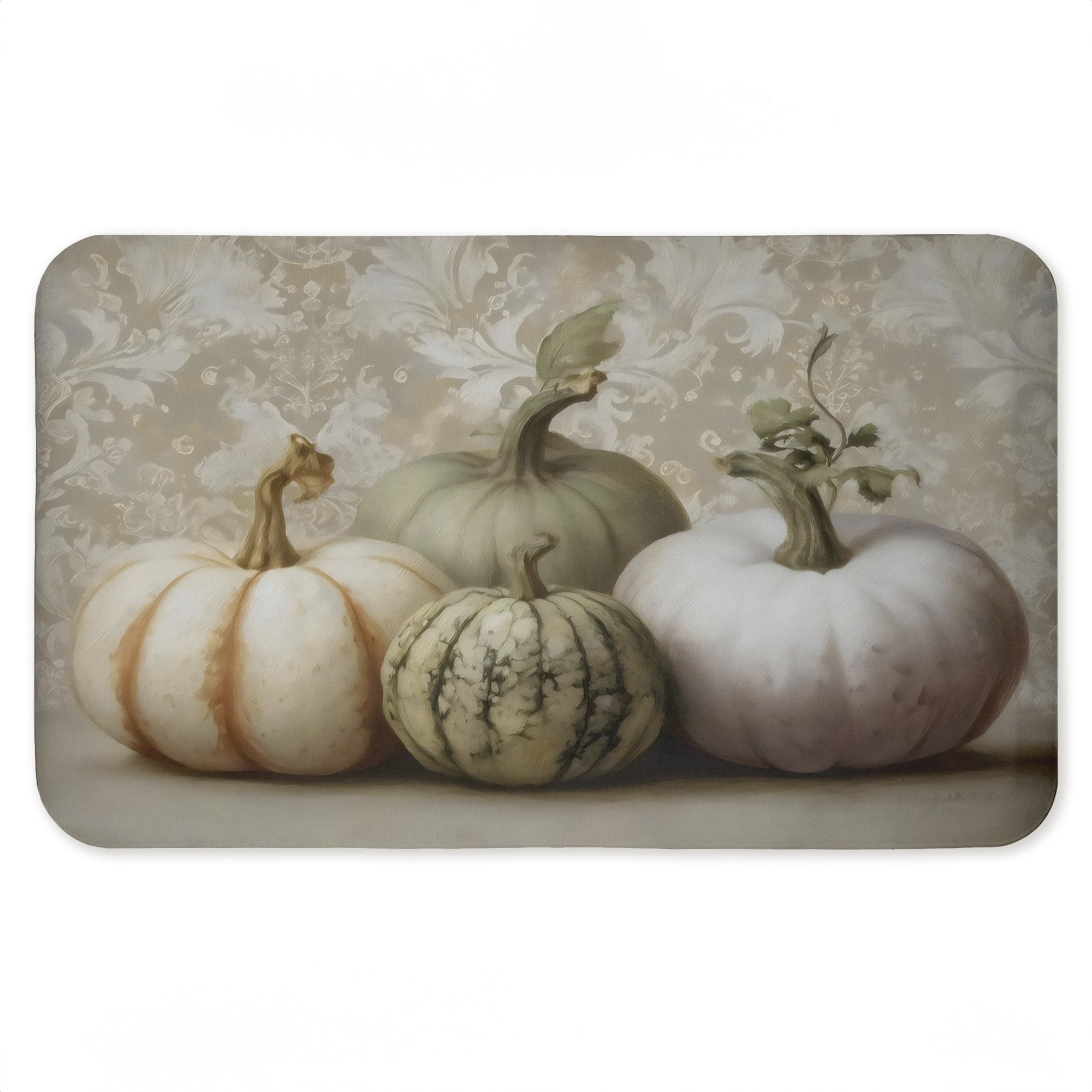 Stupell Industries Pastel Pumpkins & Gourds Harvest Printed Anti-Fatigue Floor Mat, design by Arlington Prints