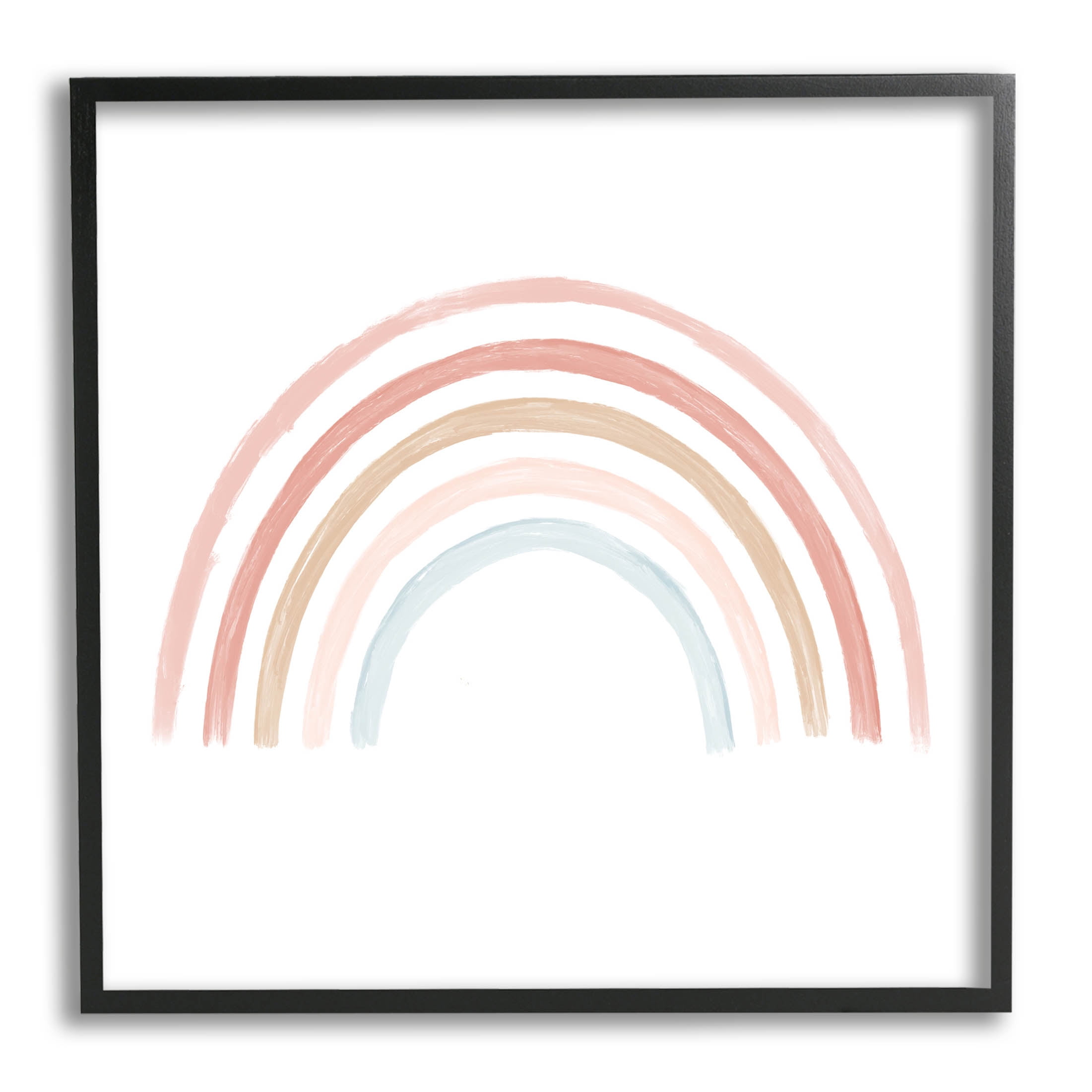 Stupell Industries Pastel Rainbow Arch Illustration Graphic Art Black Framed Art Print Wall Art, Design by Daphne Polselli