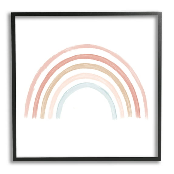 Stupell Industries Pastel Rainbow Arch Illustration Graphic Art Black Framed Art Print Wall Art, Design by Daphne Polselli