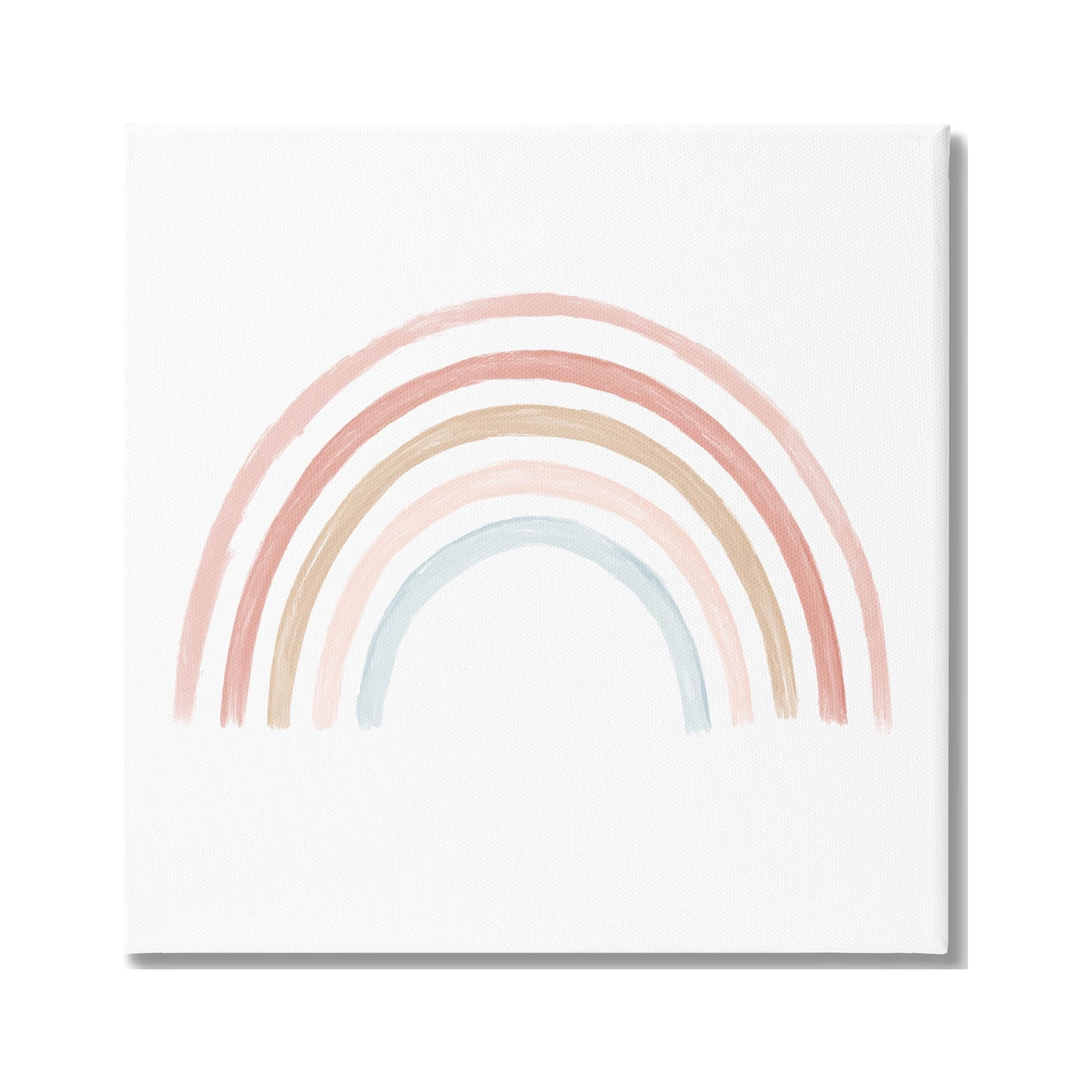 Stupell Industries Pastel Rainbow Arch Illustration Graphic Art Gallery Wrapped Canvas Print Wall Art, Design by Daphne Polselli