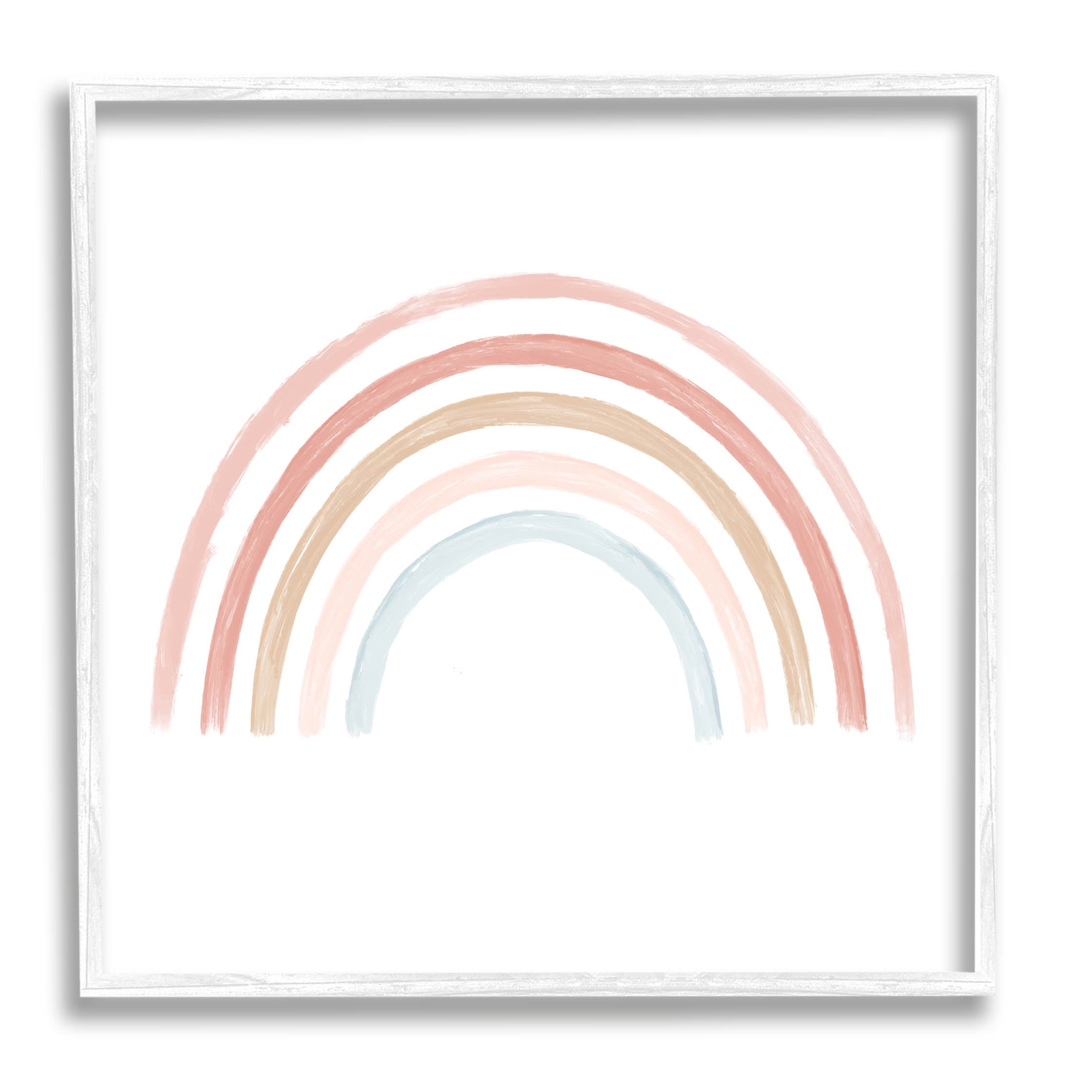 Stupell Industries Pastel Rainbow Arch Illustration Graphic Art White Framed Art Print Wall Art, Design by Daphne Polselli
