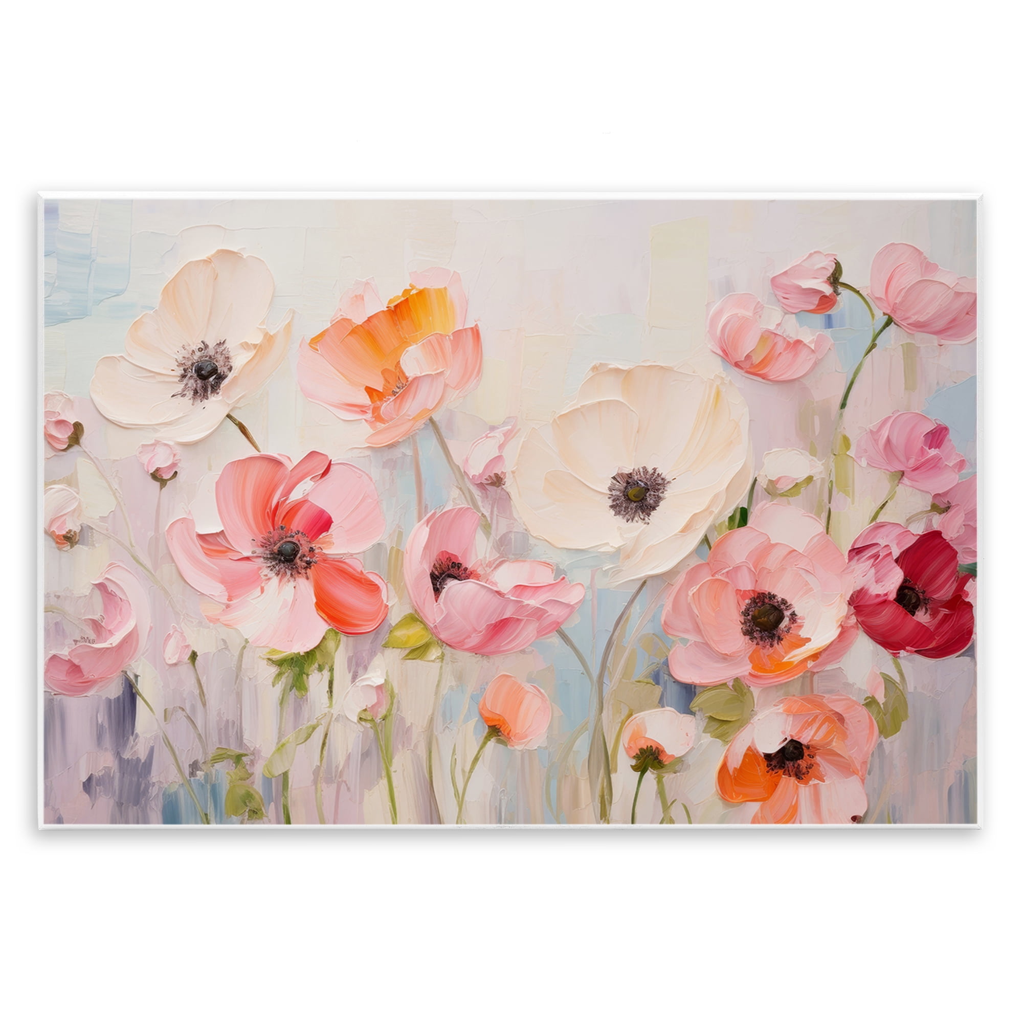 Stupell Industries Pastel Ranunculus Blooms Plants & Flowers Painting Unframed Art Print Wall Art, 19 x 13