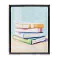 thumbnail image 1 of Stupell Industries Glam Pastel Reader's Book Stack Black Floating Frame Canvas Art, 25 x 31, by The Prints Vibe, 1 of 8