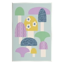 Stupell Industries Pastel Retro Mushrooms Botanical & Floral Painting Unframed Art Print Wall Art, 10 x 15
