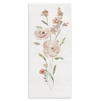 Stupell Industries Pastel Rose Sprigs Botanical & Floral Painting Unframed Art Print Wall Art, 7 x 17
