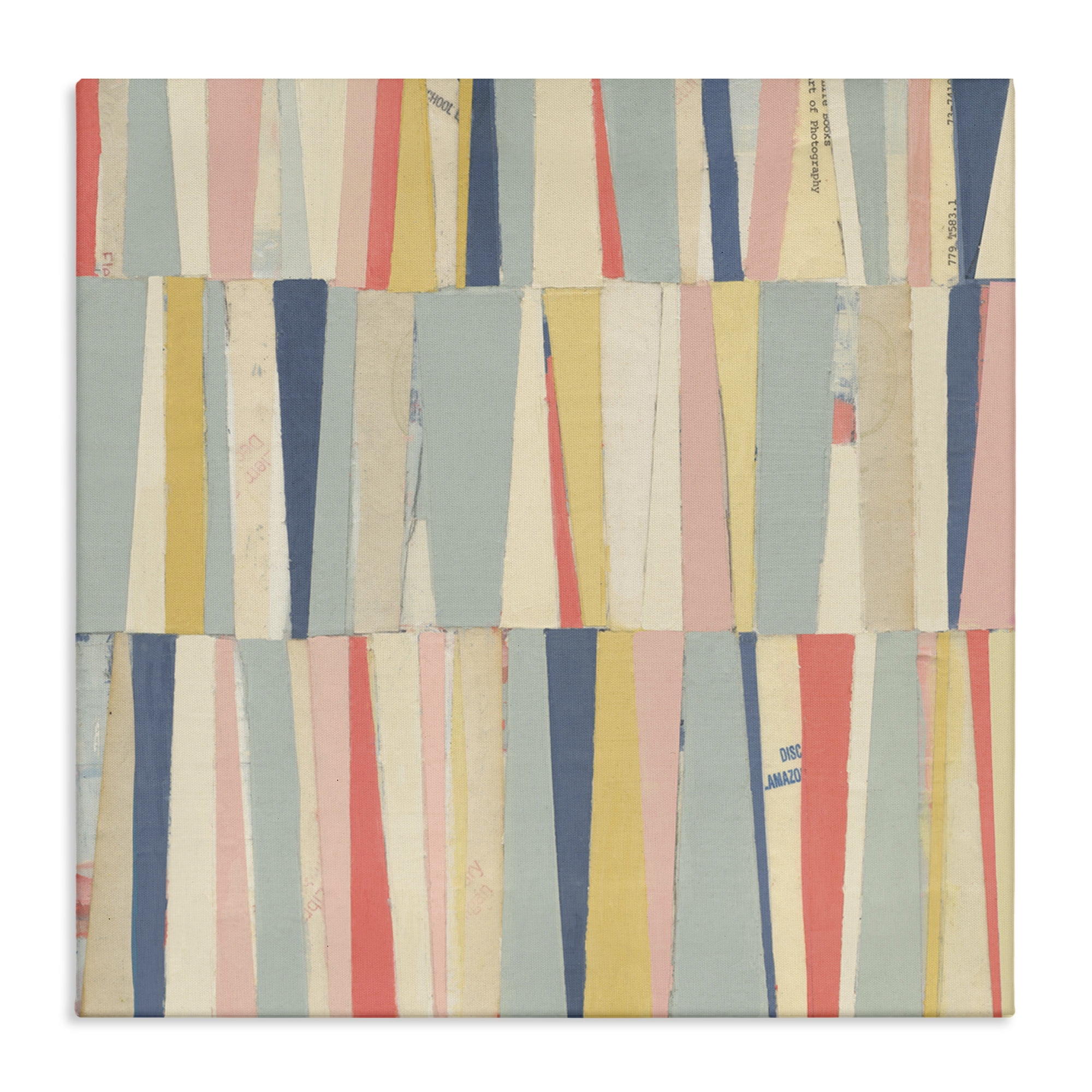 Stupell Industries Pastel Shapes Collage Abstract Painting Gallery Wrapped Canvas Art Print Wall Art, 36 x 36