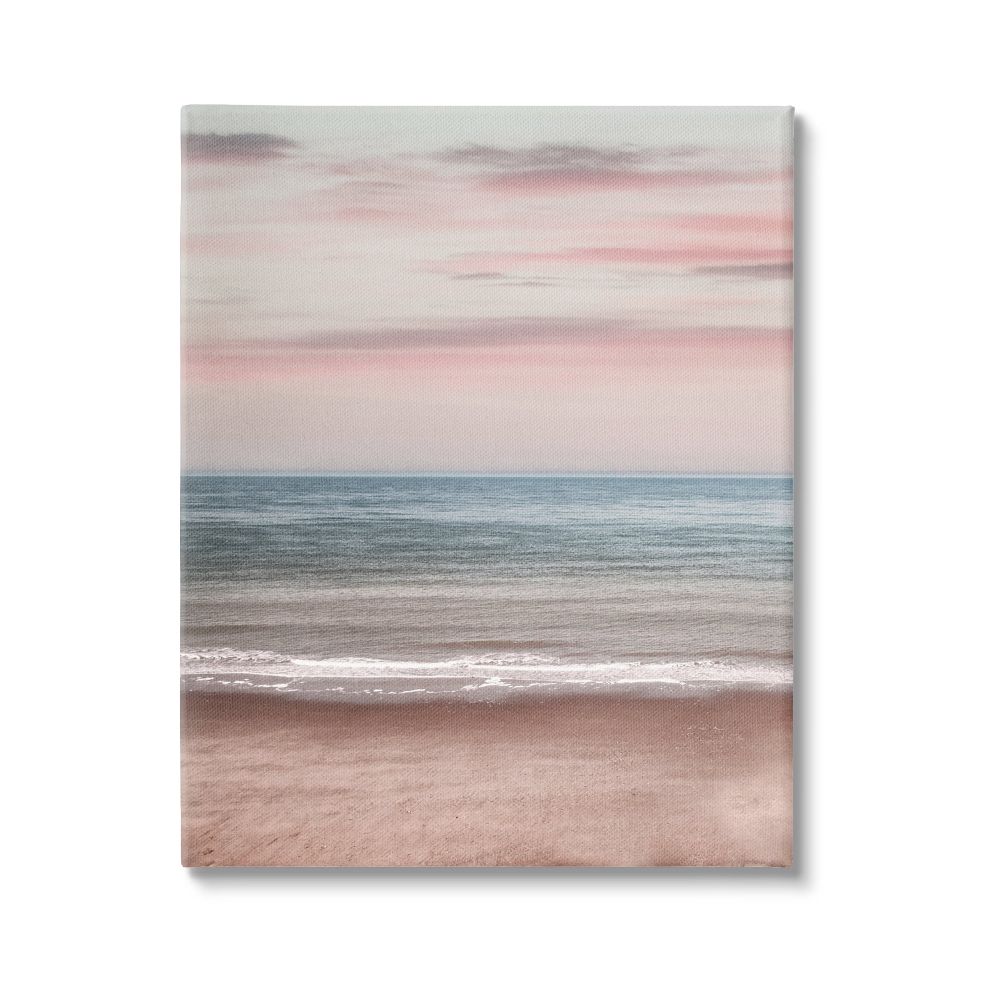 Stupell Industries Pastel Shore Sunrise Landscape Painting Gallery Wrapped Canvas Art Print Wall Art, 36 x 48