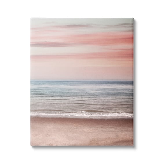 Stupell Industries Pastel Shore Sunset Landscape Painting Gallery Wrapped Canvas Art Print Wall Art, 24 x 30