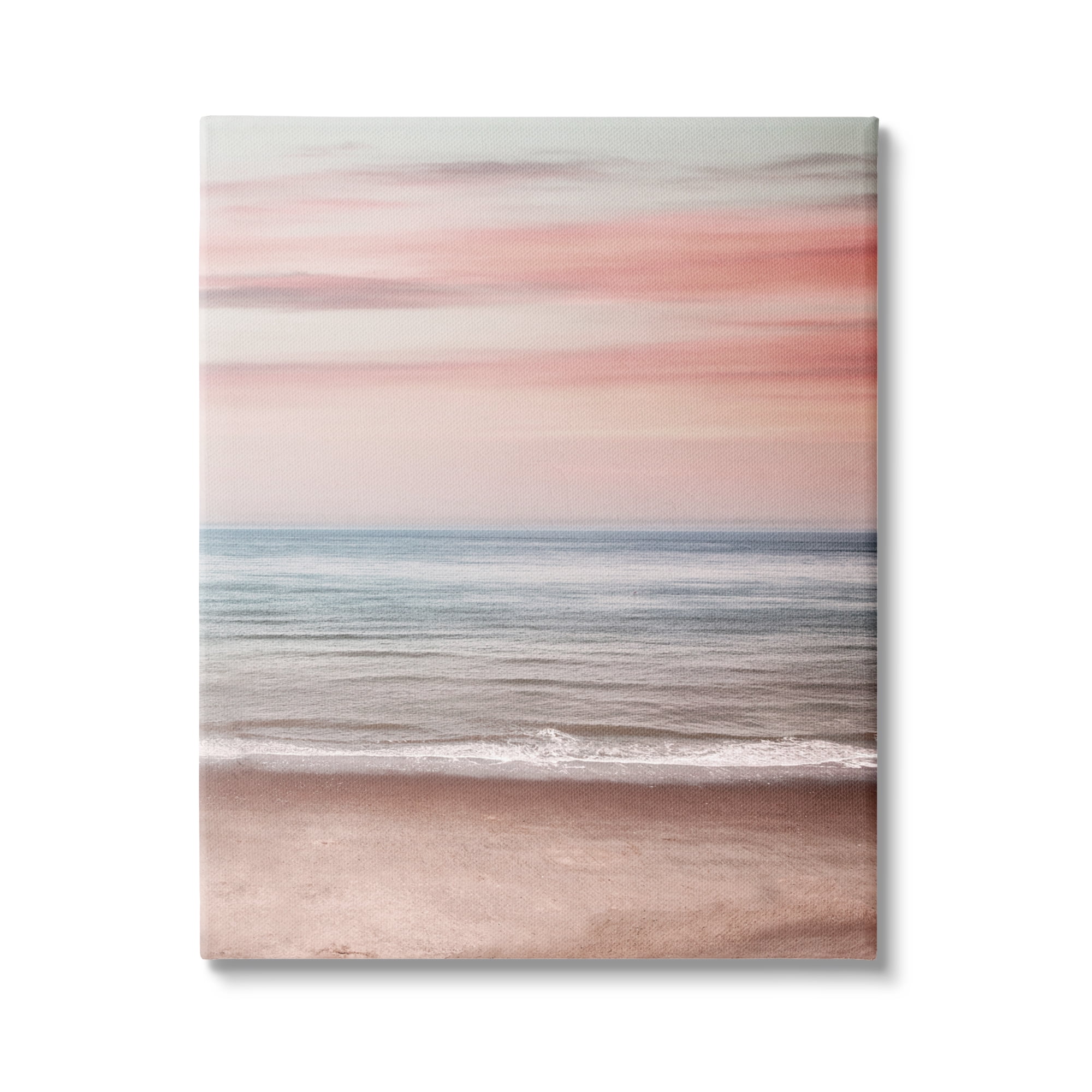 Stupell Industries Pastel Shore Sunset Landscape Painting Gallery Wrapped Canvas Art Print Wall Art, 30 x 40