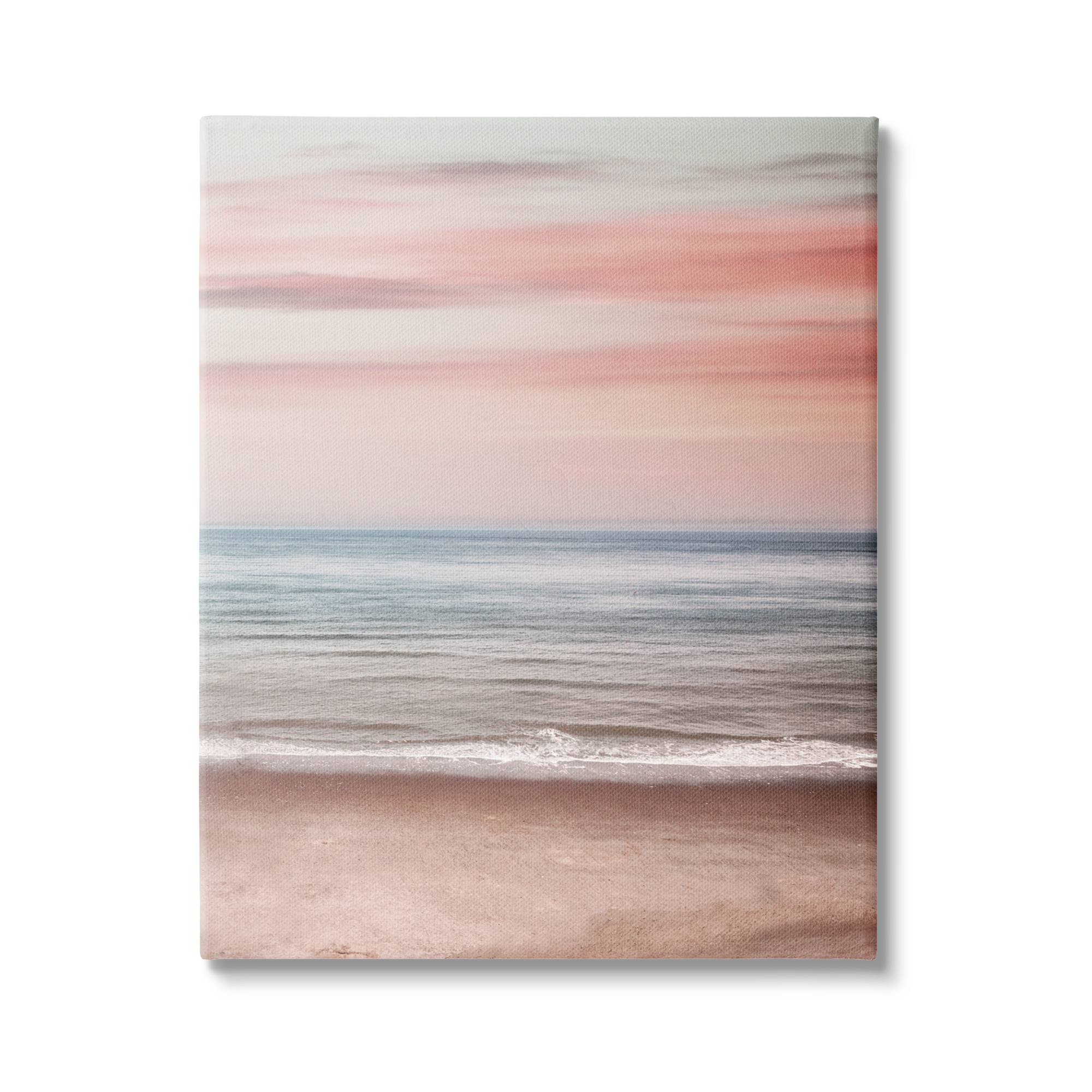 Stupell Industries Pastel Shore Sunset Landscape Painting Gallery Wrapped Canvas Art Print Wall Art, 36 x 48
