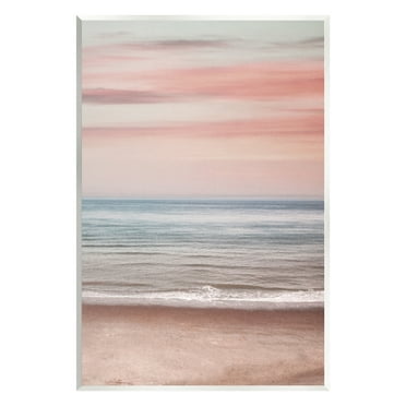 Stupell Industries Pastel Shore Sunset Landscape Painting Unframed Art Print Wall Art, 10 x 15