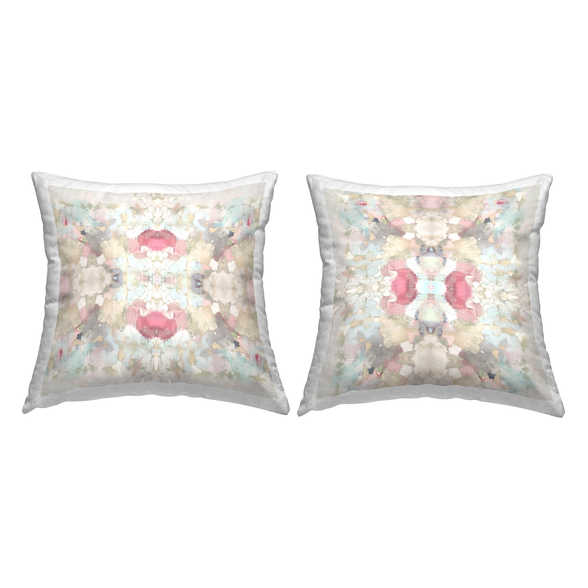Stupell Industries Pastel Soft Geometric Shapes Printed Throw Pillow Design by Ellie Roberts (Set of 2)