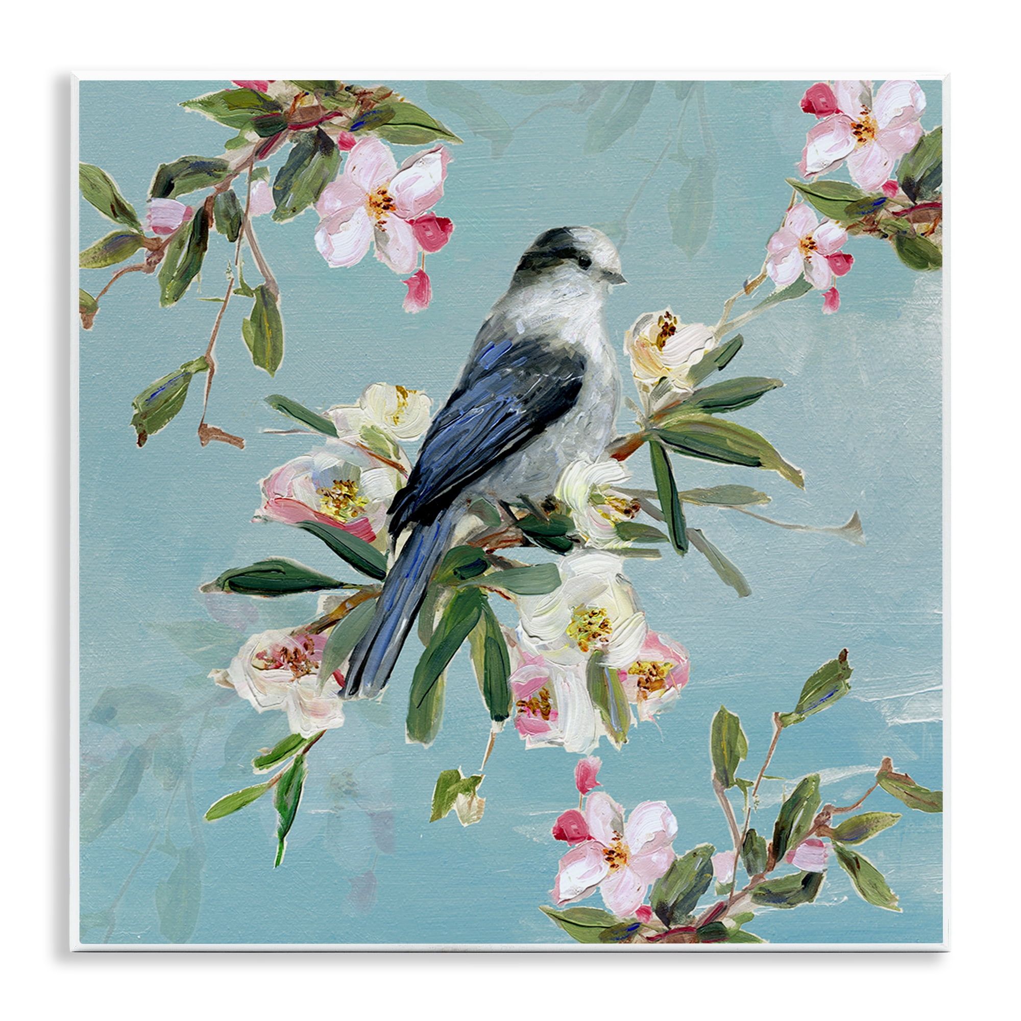 Stupell Industries Pastel Songbird Among Blossoms Wall Plaque Art, design by Sally Swatland