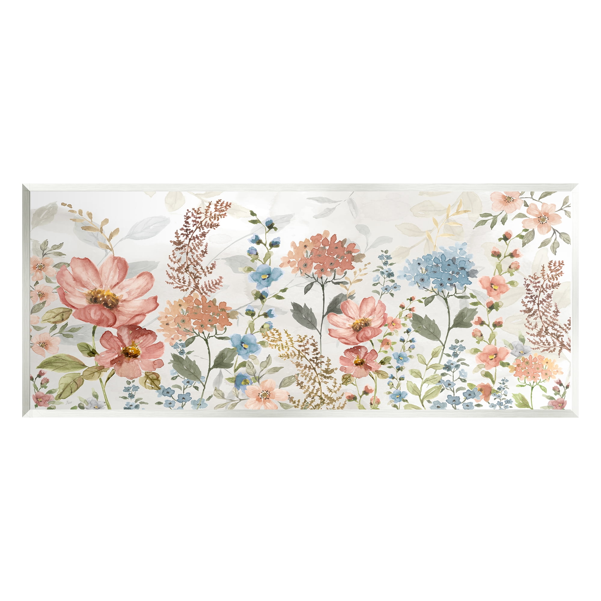 Stupell Industries Pastel Spring Florals Botanical & Floral Painting Unframed Art Print Wall Art, 17 x 7