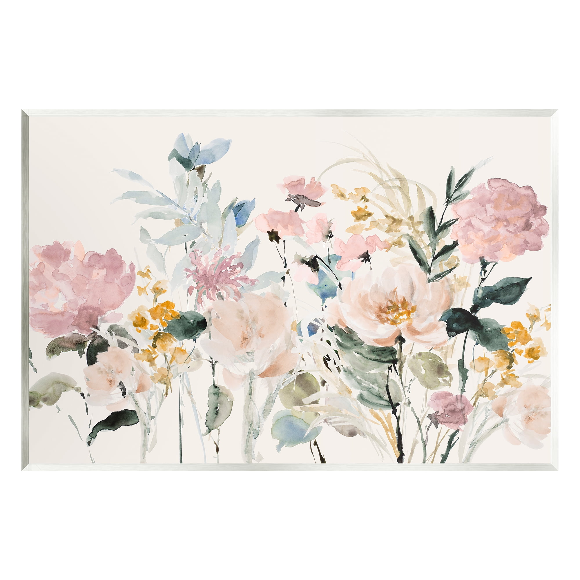 Stupell Industries Pastel Spring Flowers Botanical & Floral Painting Unframed Art Print Wall Art, 15 x 10