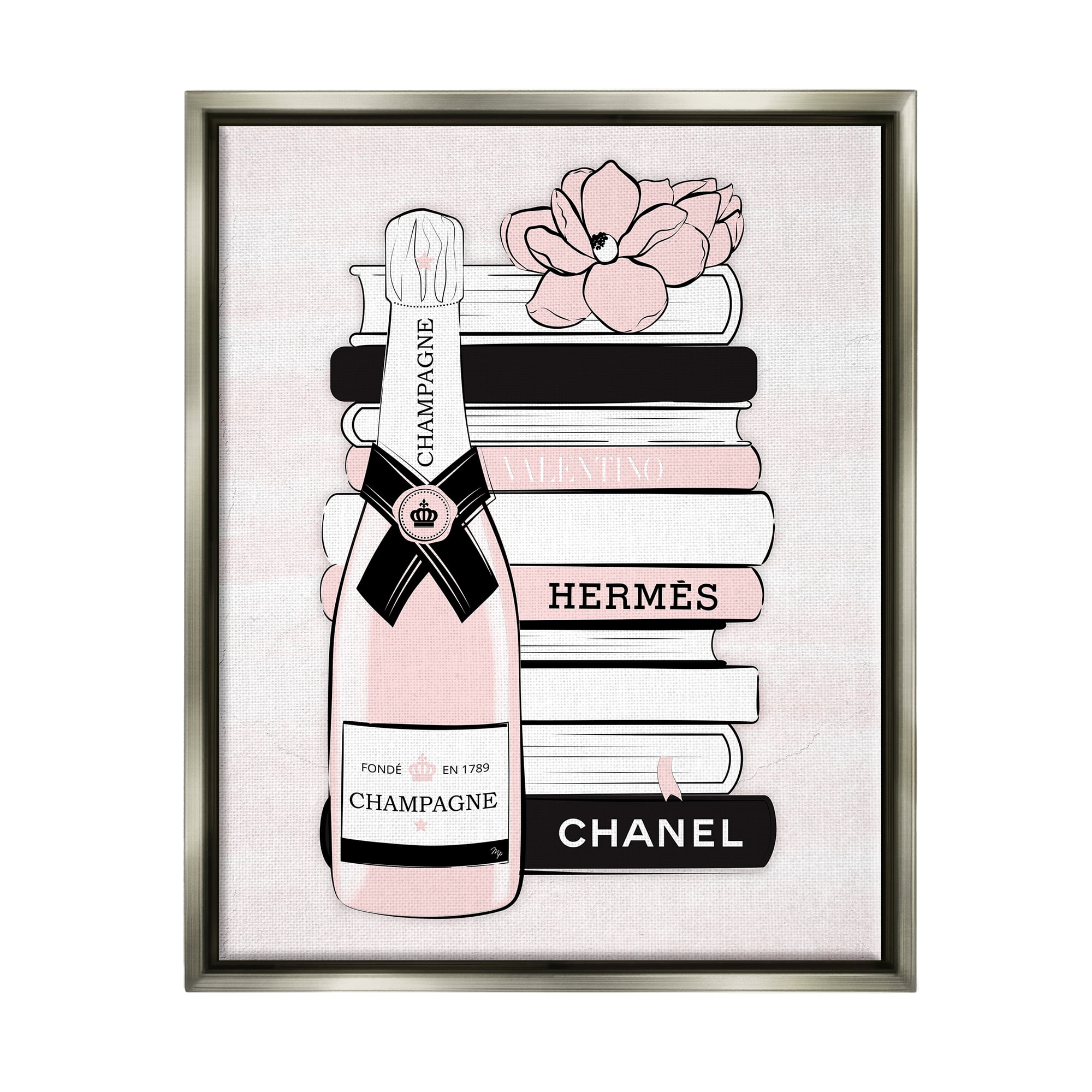 Chanel Drink Gray Art Print by Martina Pavlova, iCanvas