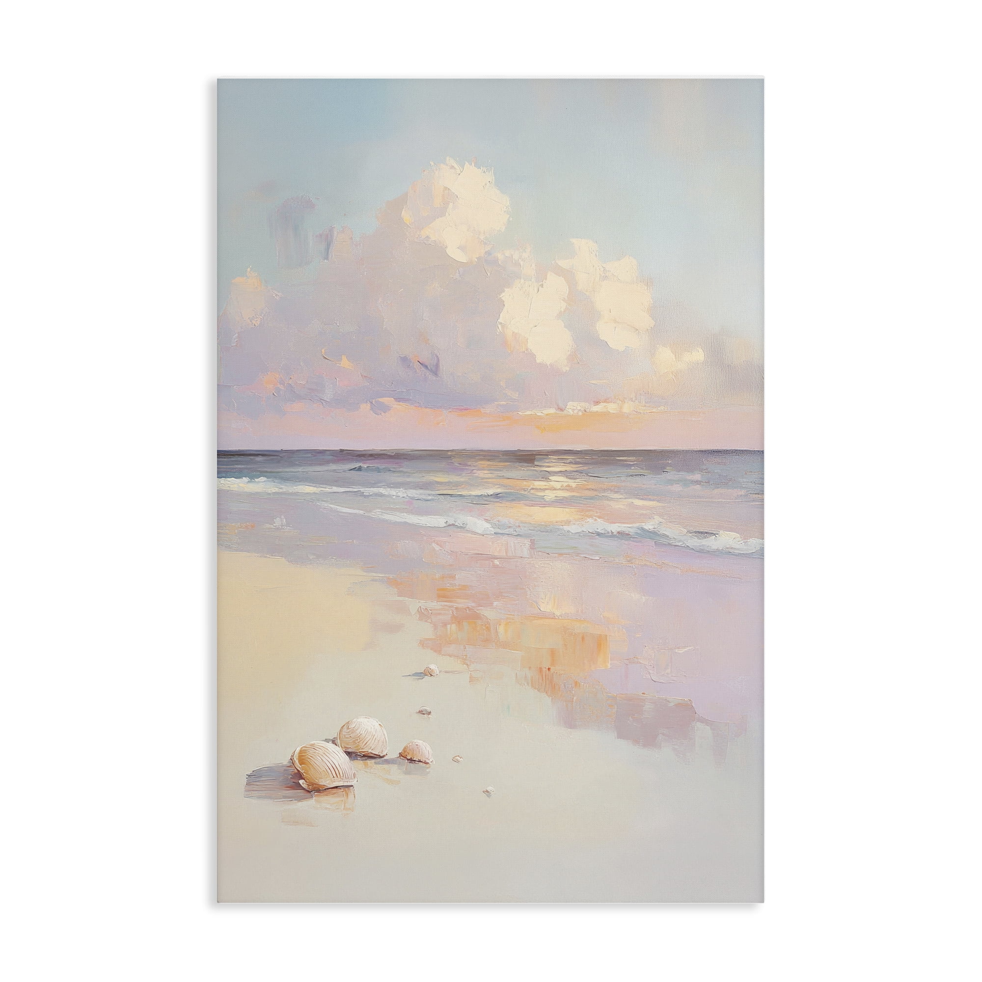 Stupell Industries Pastel Sunset Over Seashells Canvas Wall Art, design by Sisi and Seb