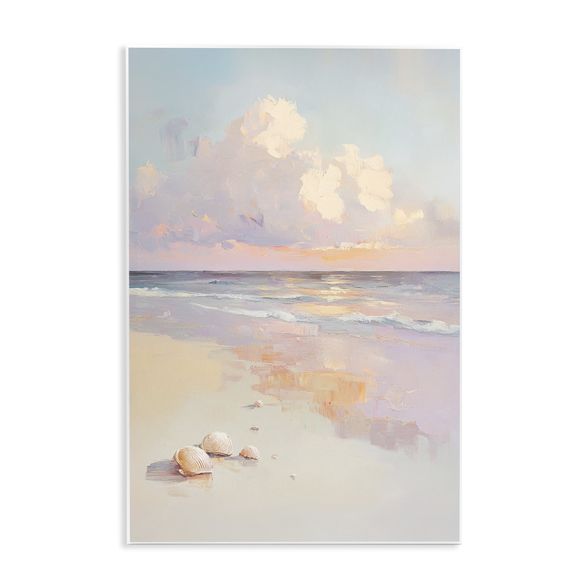 Stupell Industries Pastel Sunset Over Seashells Wall Plaque Art, design by Sisi and Seb