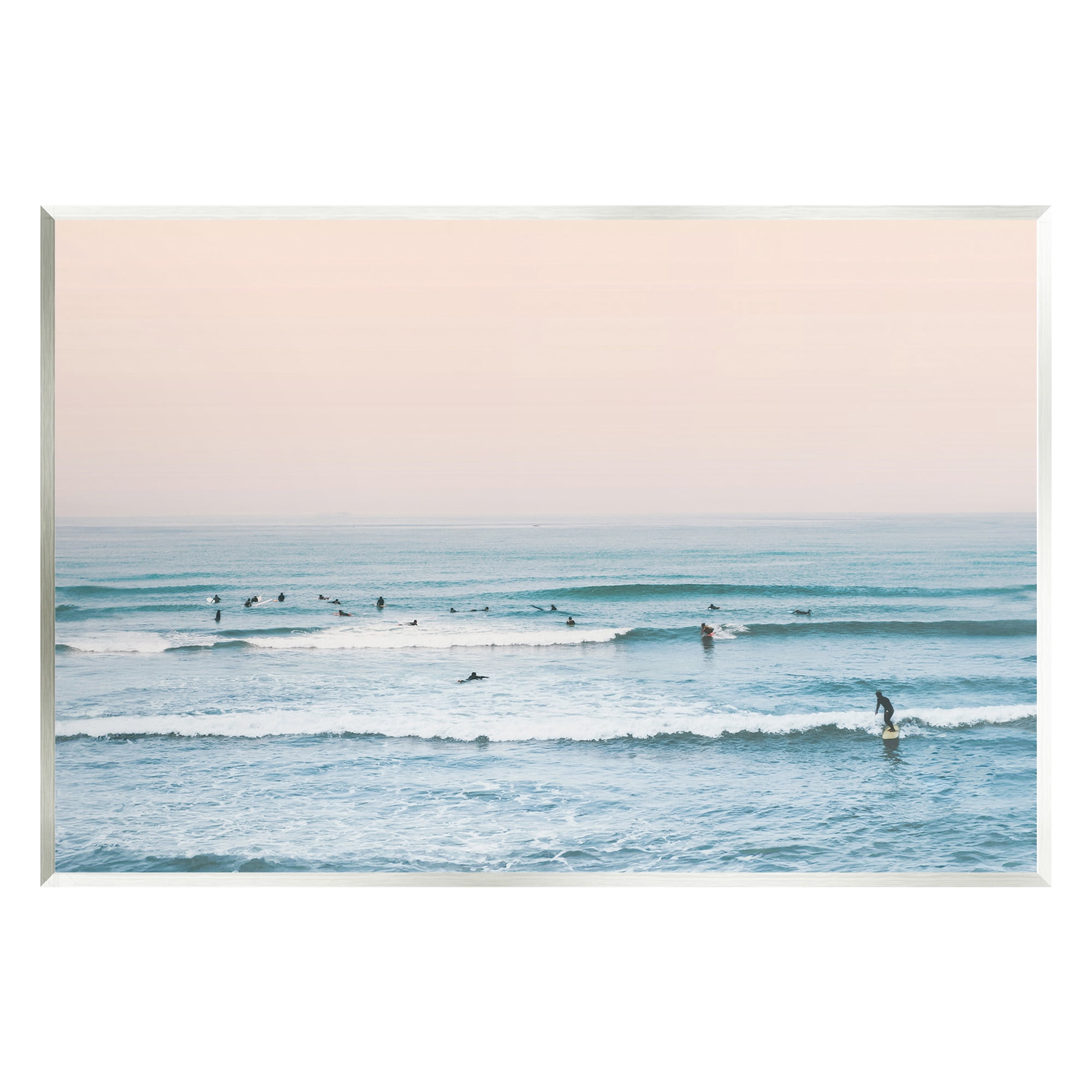 Stupell Industries Pastel Surfer Scene Sports Photography Unframed Art Print Wall Art, 19 x 13