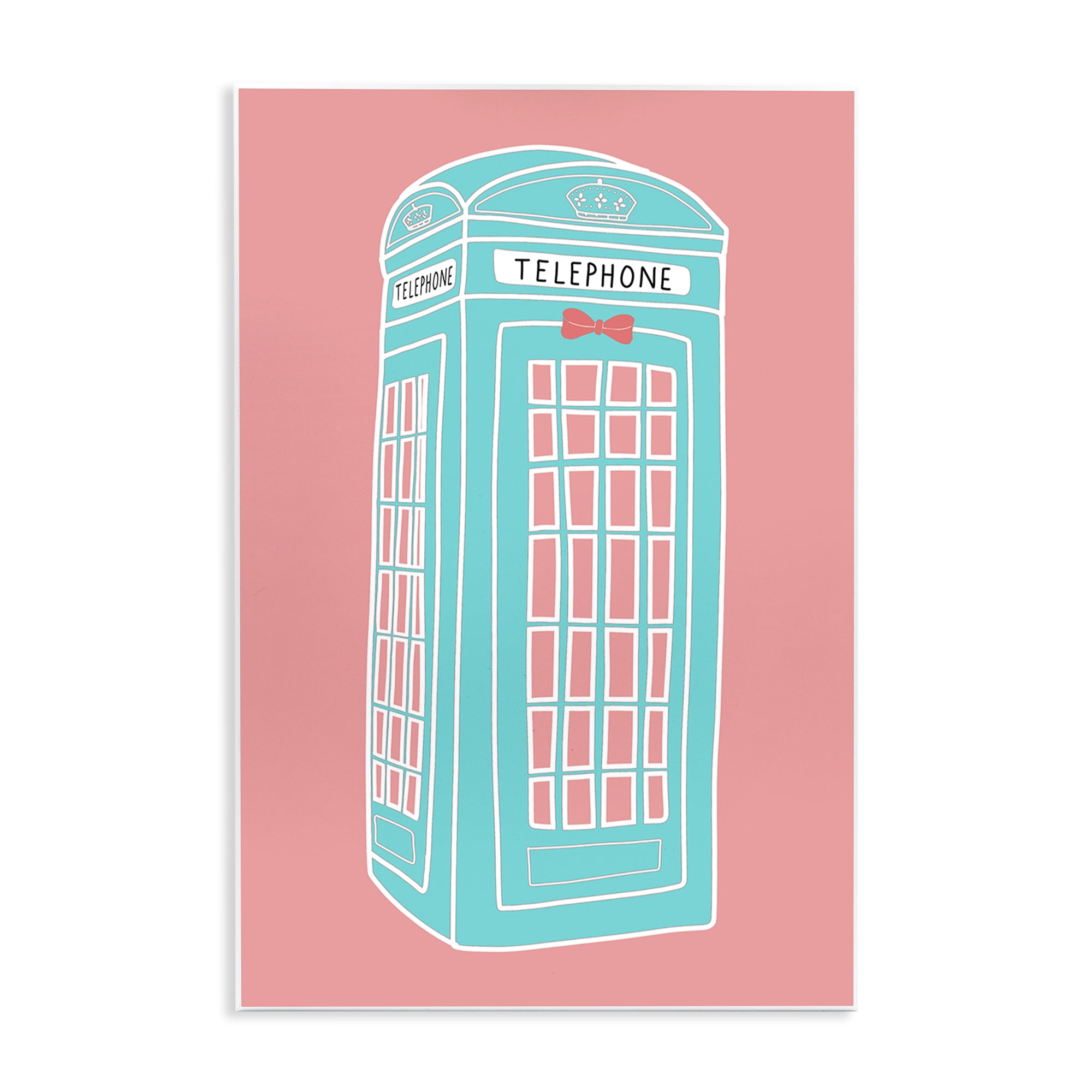 Stupell Industries Pastel Telephone Booth Abstract Painting Unframed Art Print Wall Art, 10 x 15