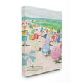 thumbnail image 1 of Stupell Industries Pastel Umbrella Filled Beach Watercolor Landscape Canvas Wall Art Design by Stellar Design Studio, 36" x 48", 1 of 6