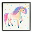 thumbnail image 1 of Stupell Industries Pastel Unicorn & Stars Fairy Tales & Fantasy Painting Black Framed Art Print Wall Art, 12 x 12, 1 of 9