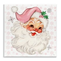 Stupell Industries Pastel Vintage Jolly Santa Holiday Painting Unframed Art Print Wall Art, 12 x 12