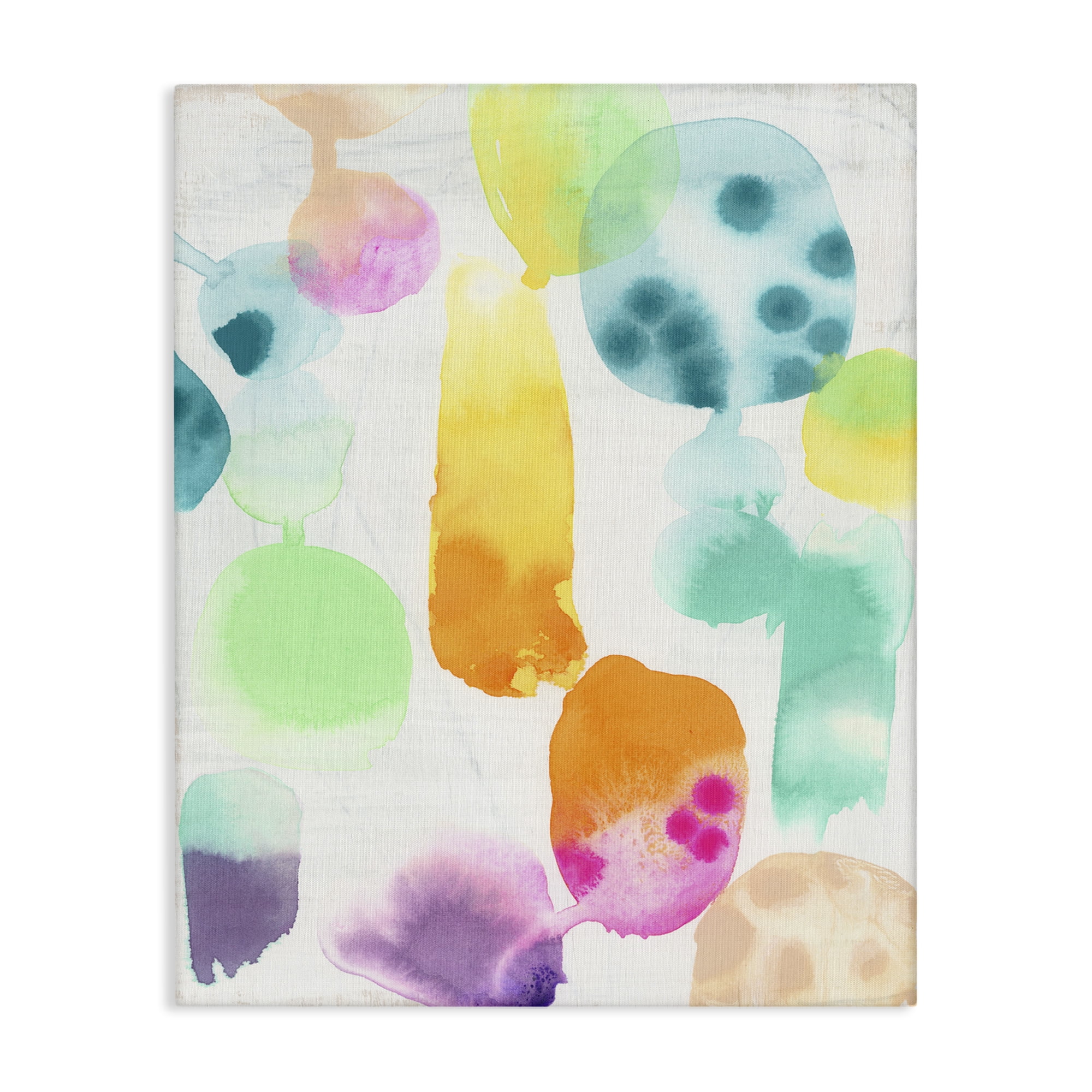 Stupell Industries Pastel Watercolor Pattern Abstract Painting Gallery Wrapped Canvas Art Print Wall Art, 30 x 40